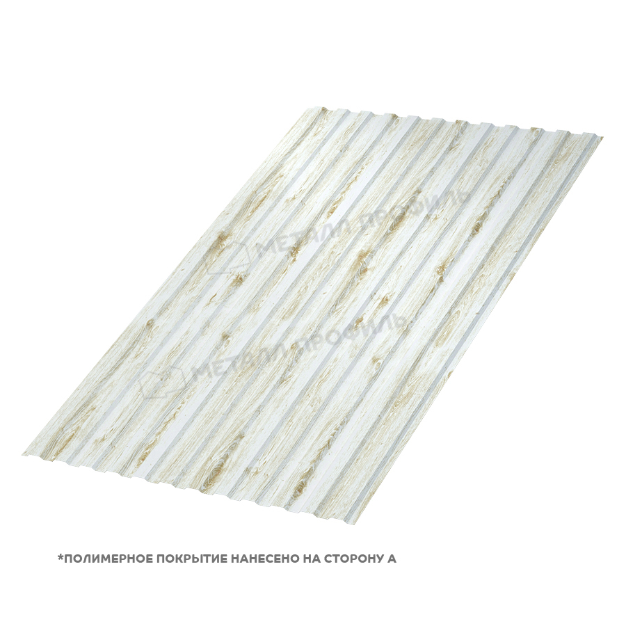 Профлист МЕТАЛЛ ПРОФИЛЬ МП-10x1100-A (ECOSTEEL_MA-01-Беленый Дуб-0,5)